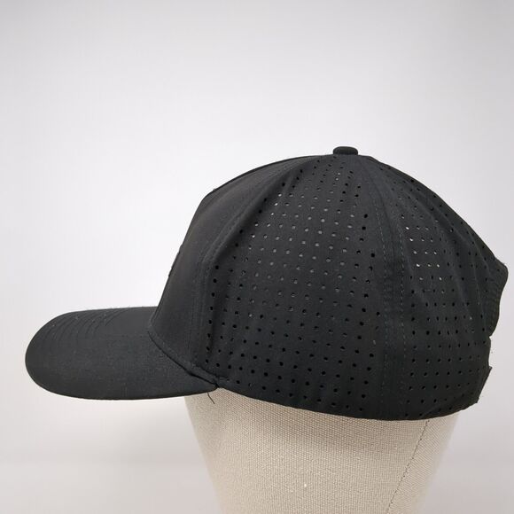 OVVN Snapback Hat Black One Size Adjustable Solid Laser Cut Perforated - Picture 3 of 7